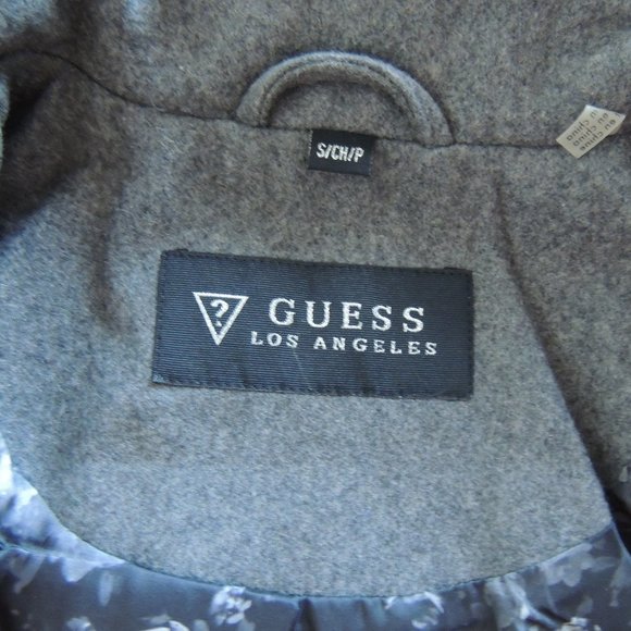 Guess Los Angeles Brand Wool Blend Trench Coat - Picture 10 of 13